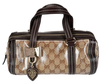 Gucci GG Crystal Boston Mini Baguette Bag