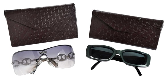 Two Pairs of Gucci Sunglasses