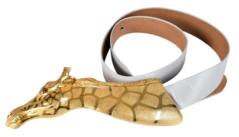 Christopher Ross 24kt. Gold Plated Giraffe Belt