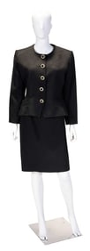 Yves Saint Laurent Black Skirt Suit