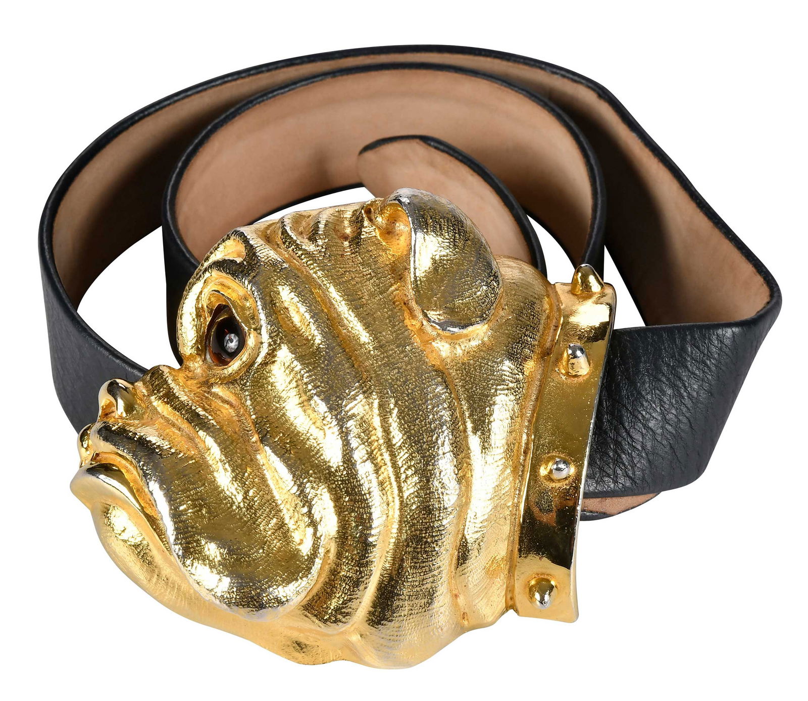Christopher Ross 24kt. Gold Plated Bulldog Belt (1 of 5)