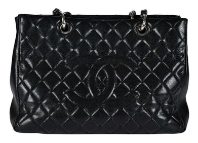 Chanel Caviar Quilted Grand Shopping Tote, Black