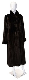 Jack/Paul Waltzer Full Length Black Mink Coat