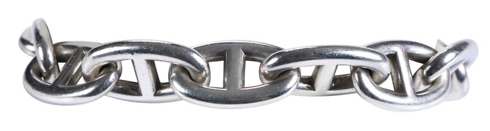 Sterling Silver Hermes Chaine d'Ancre Link Bracelet