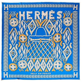 Hermes Kelly En Perles Silk Scarf