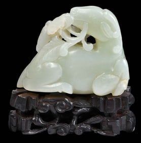 Chinese Carved Jade Recumbent Deer