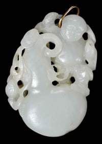 Chinese Carved Jade Figural Pendant