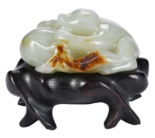 Jade Monkey on Peach