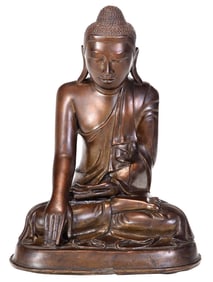 Large Bronze Shakyamuni Buddha Statue