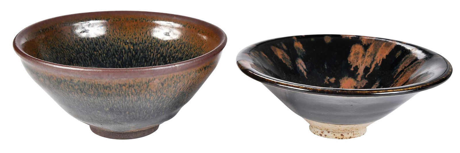Two Chinese Bowls, Hare's Fur and Oil Spot (1 of 11)