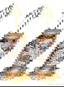 Pair of Chinese Porcelain Imari Vases Converted to Lamps (1 of 19)