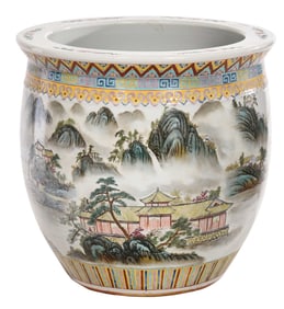 Chinese Porcelain Landscape Jardinere