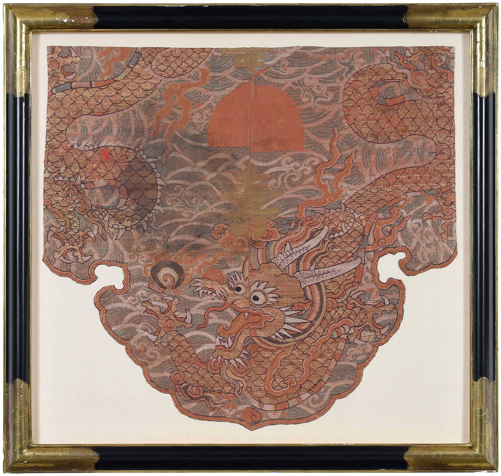 Chinese Framed Dragon Kesi Slit