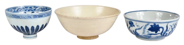 Three Chinese Ceramic Bowls