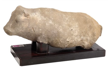 Chinese Earthenware Cow Figure