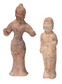 Two Chinese Terracotta Tomb Figure Warriors
