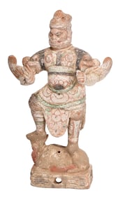 Chinese Polychrome Figure of Demon