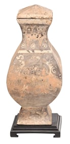 Chinese Polychrome Earthenware Vase