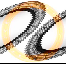 Classical Gilt and Ebonized Convex Mirror: British or American, 19th century, bullseye mirror with deeply molded frame, with ball decoration centering a distressed convex mirror plate with ebonized surround, 22 x 22 x 2-1/2 in. Provenance: Est