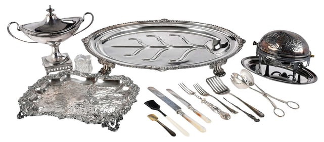 Large Group of Silver Plate Items