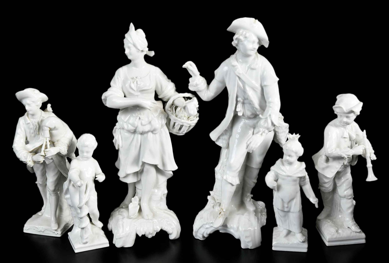 Six KPM Porcelain Blanc de Chine Figures (1 of 7)