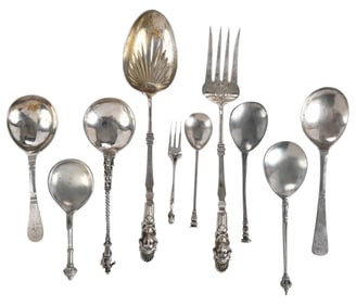 Ten Assorted Continental & English Silver and Pewter Items