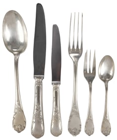 Christofle Marly Silver Plate Flatware, 48 Pieces