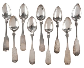 16 Virginia and Maryland Coin Silver Spoons