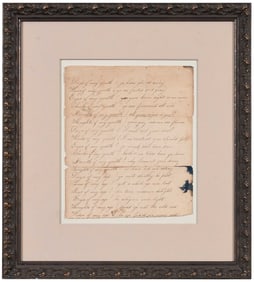 Hand Written 19th Century Poem, 'Days of My Youth...'