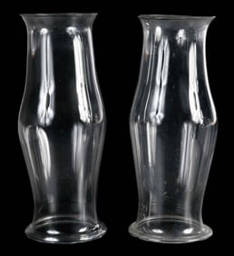 Large Pair of Hurricane Glass Shades