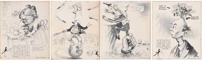Frederick Otto Seibel, Four Political Cartoons