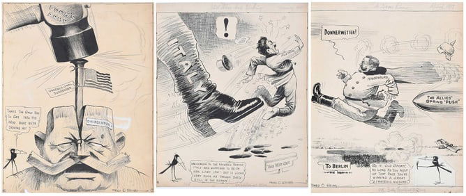 Frederick Otto Seibel, Three Political Cartoons