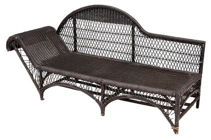 Wicker Chaise Lounge