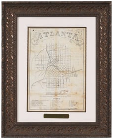 Modern Reproduction Map of Atlanta from Vincent’s Subdivision Map