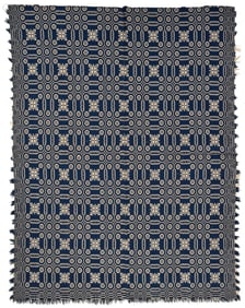 Blue and White Coverlet