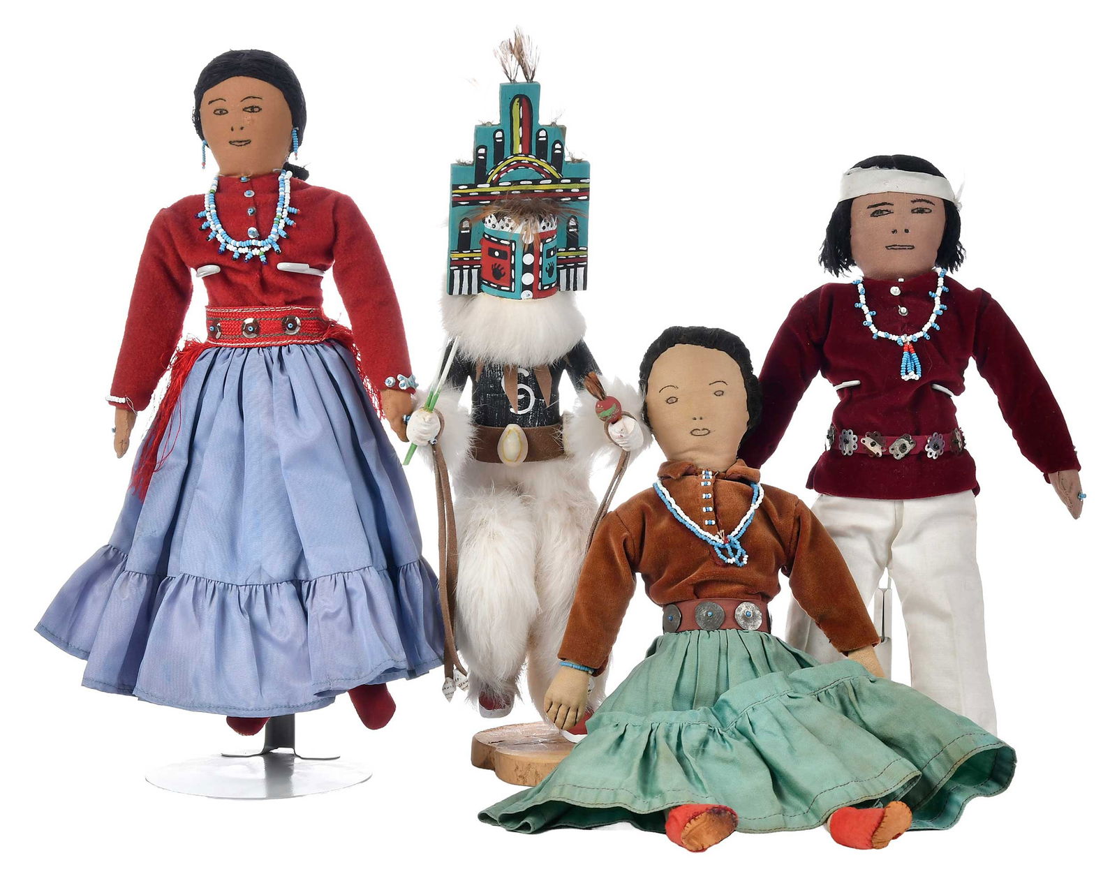 Three Navajo Dolls and a Kachina (1 of 9)