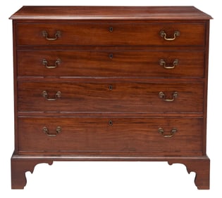 American Federal Figured Mahogany Four Drawer Chest.