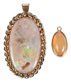 Two 14kt. Opal Pendants