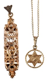 Two 14kt. Jewish Pendants
