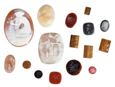 Collection of Assorted Loose Cameos and Intaglios