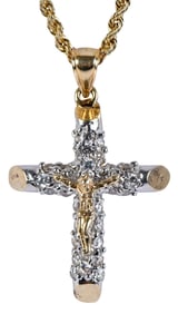 10kt. Diamond Crucifix Necklace