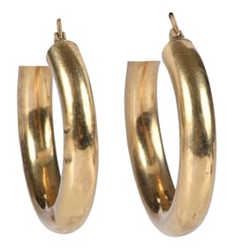 14kt. Hollow Hoop Earrings