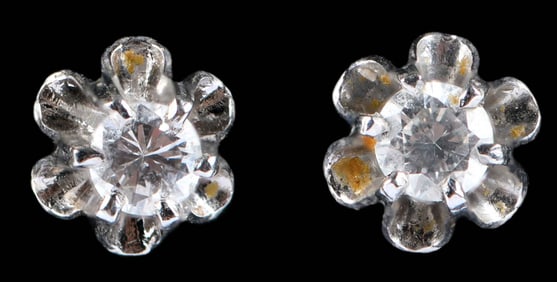14kt. Diamond Solitaire Stud Earrings