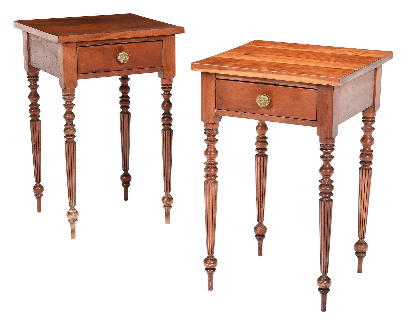 Pair of Sheraton Style Cherry Single Drawer Stands (1 of 8)