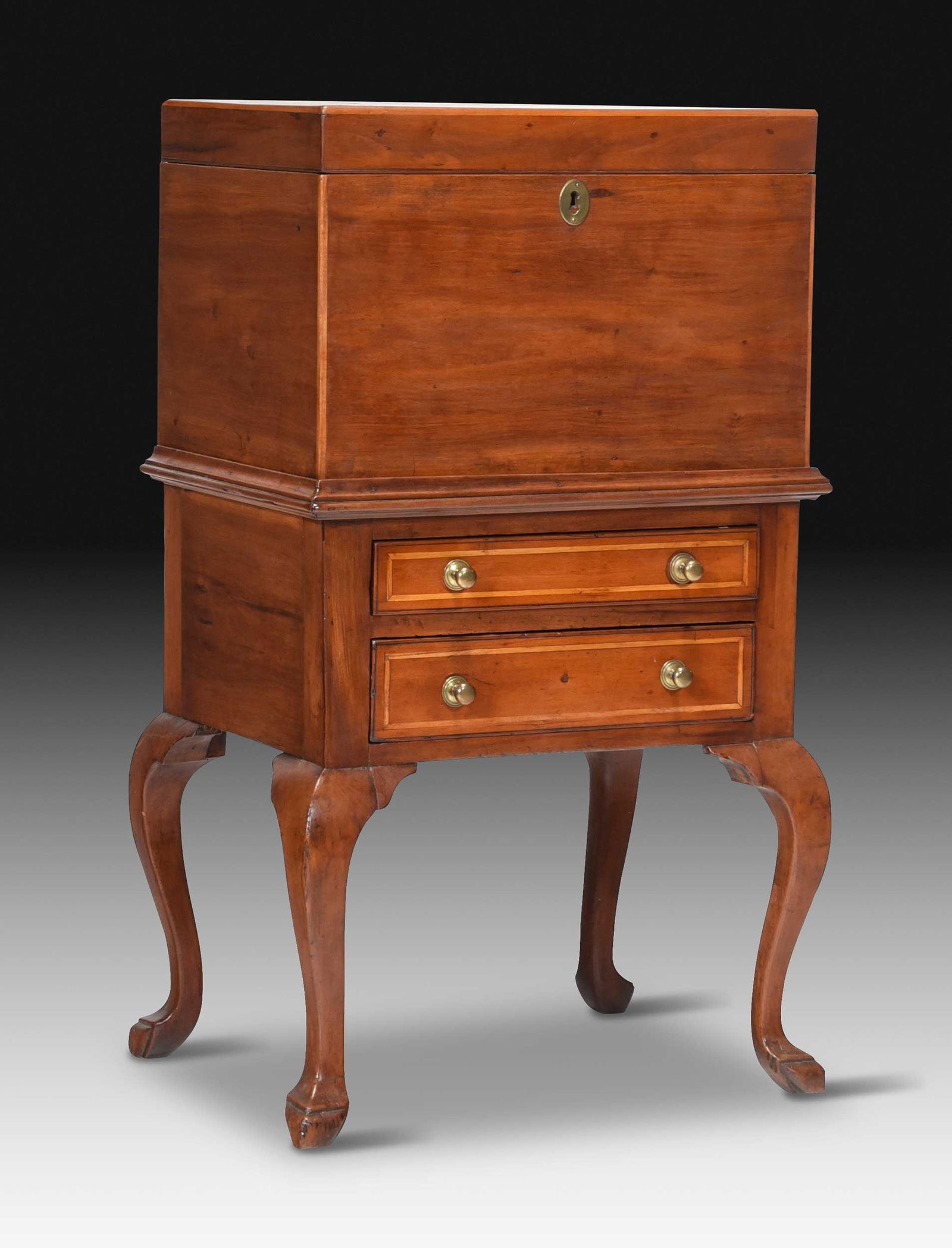 Rare Southern MESDA Documented Queen Anne Cherry Cellarette (1 of 12)