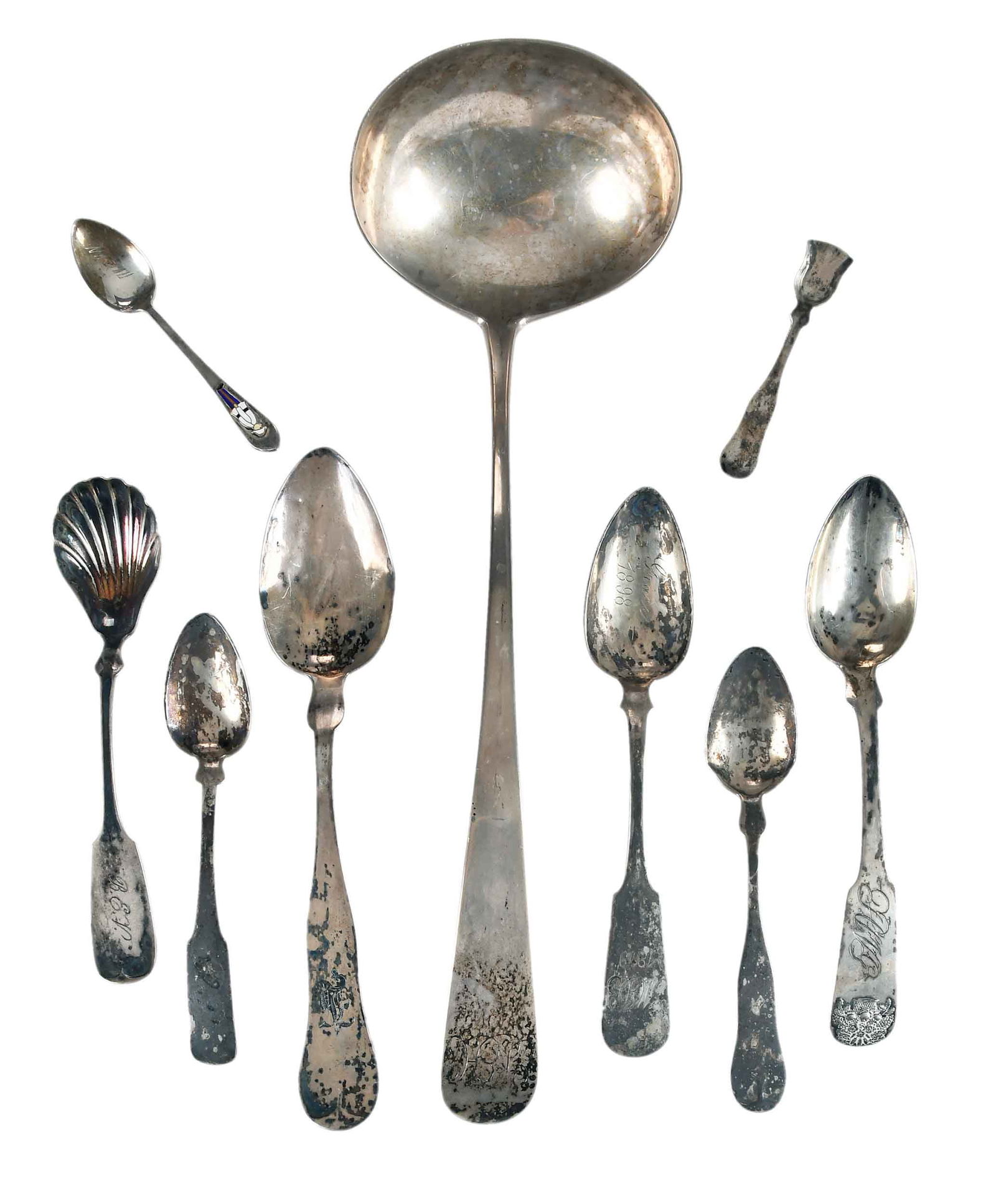 26 Pieces Coin Silver Flatware, Northern Makers (1 of 6)