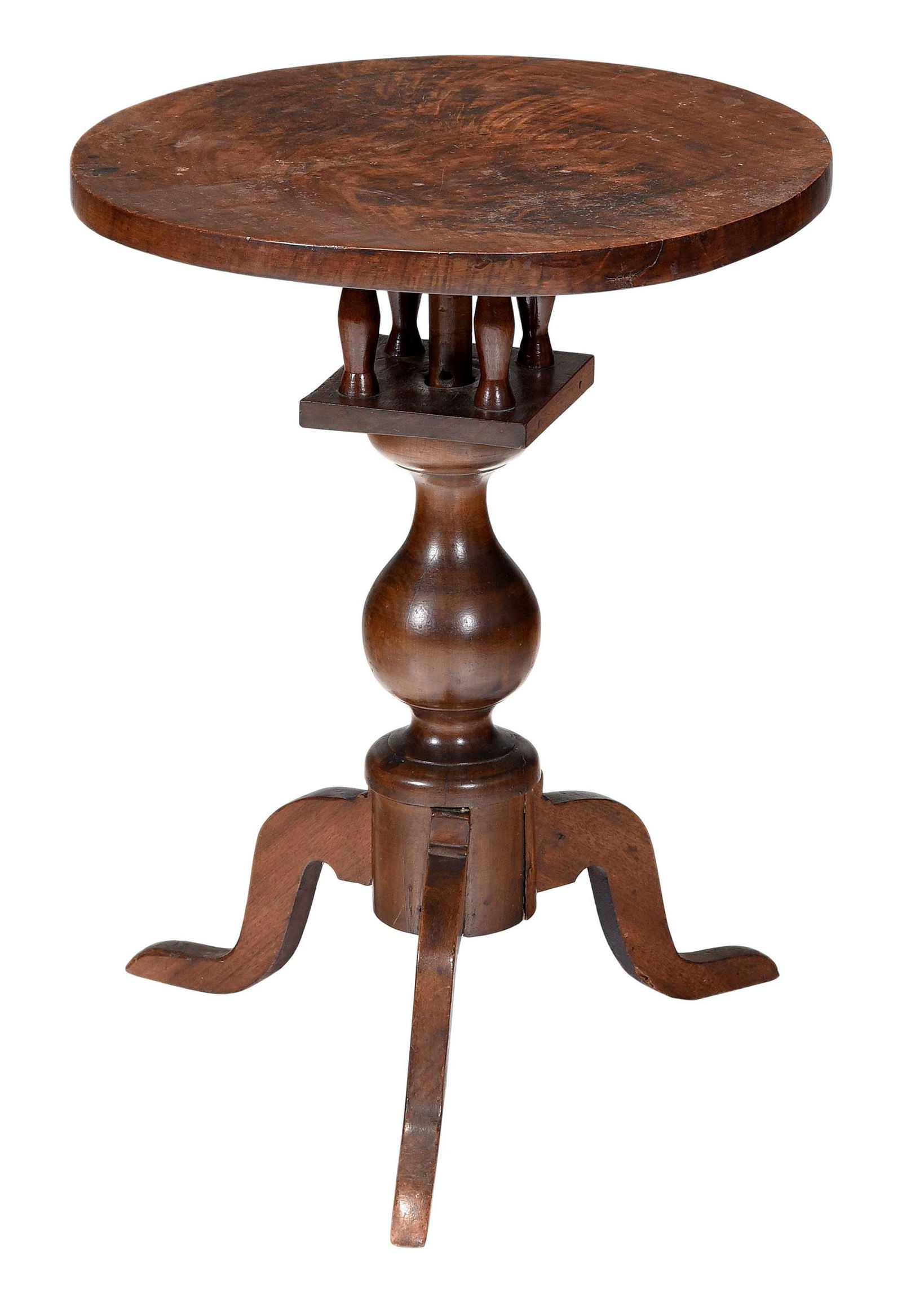North Carolina Federal Figured Walnut Candlestand (1 of 8)