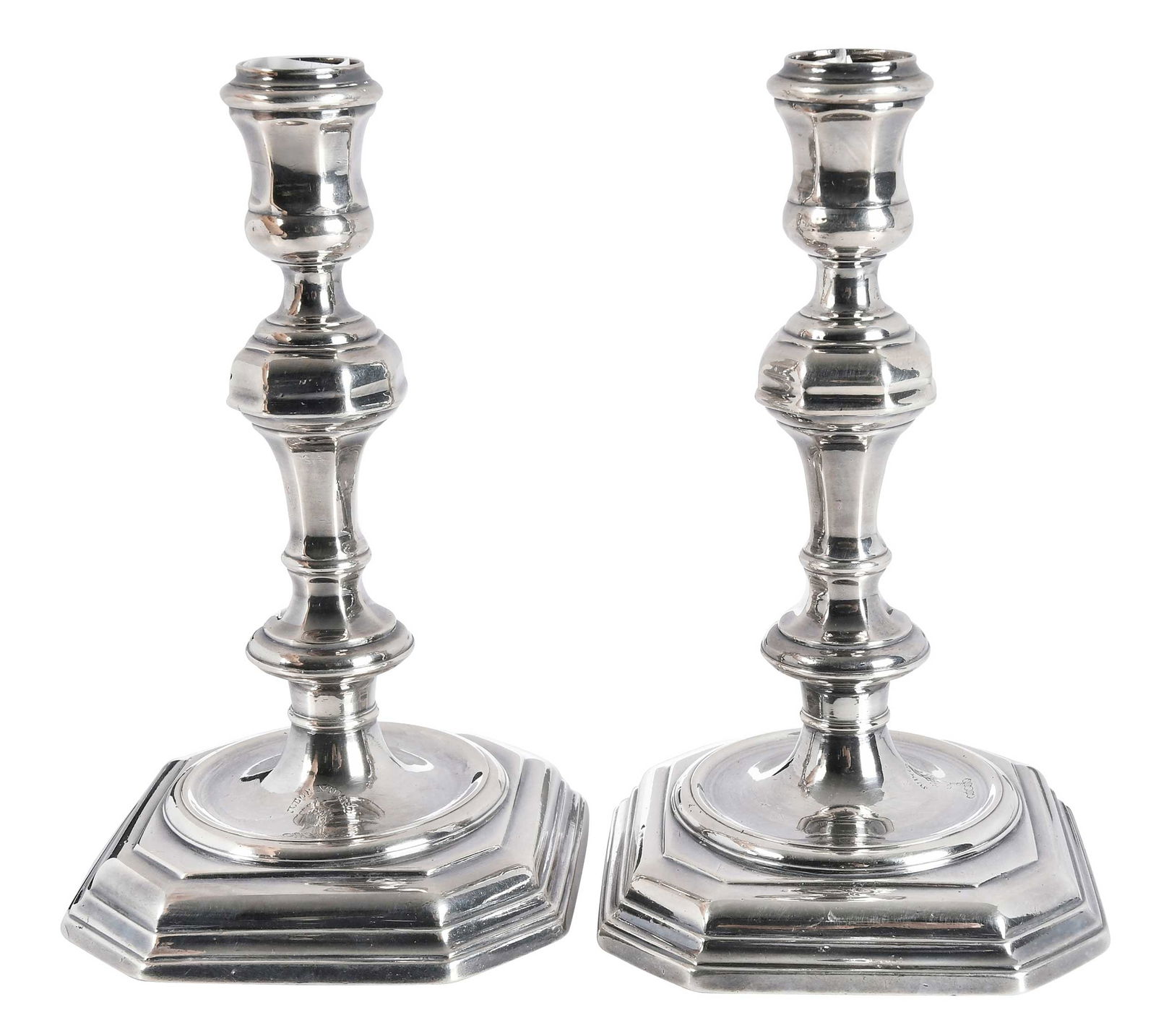 Pair Scottish Silver Candlesticks, James Mitchellsone (1 of 5)