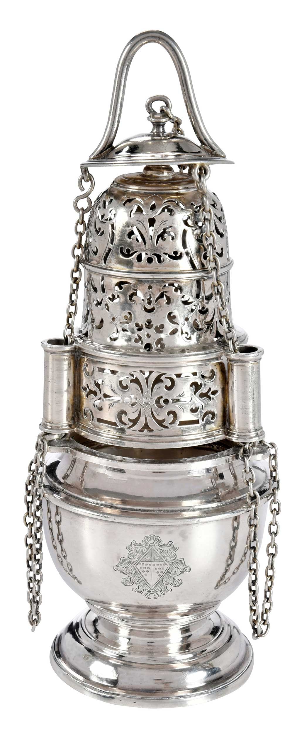 George I English Silver Thurible, Anthony Nelme (1 of 9)