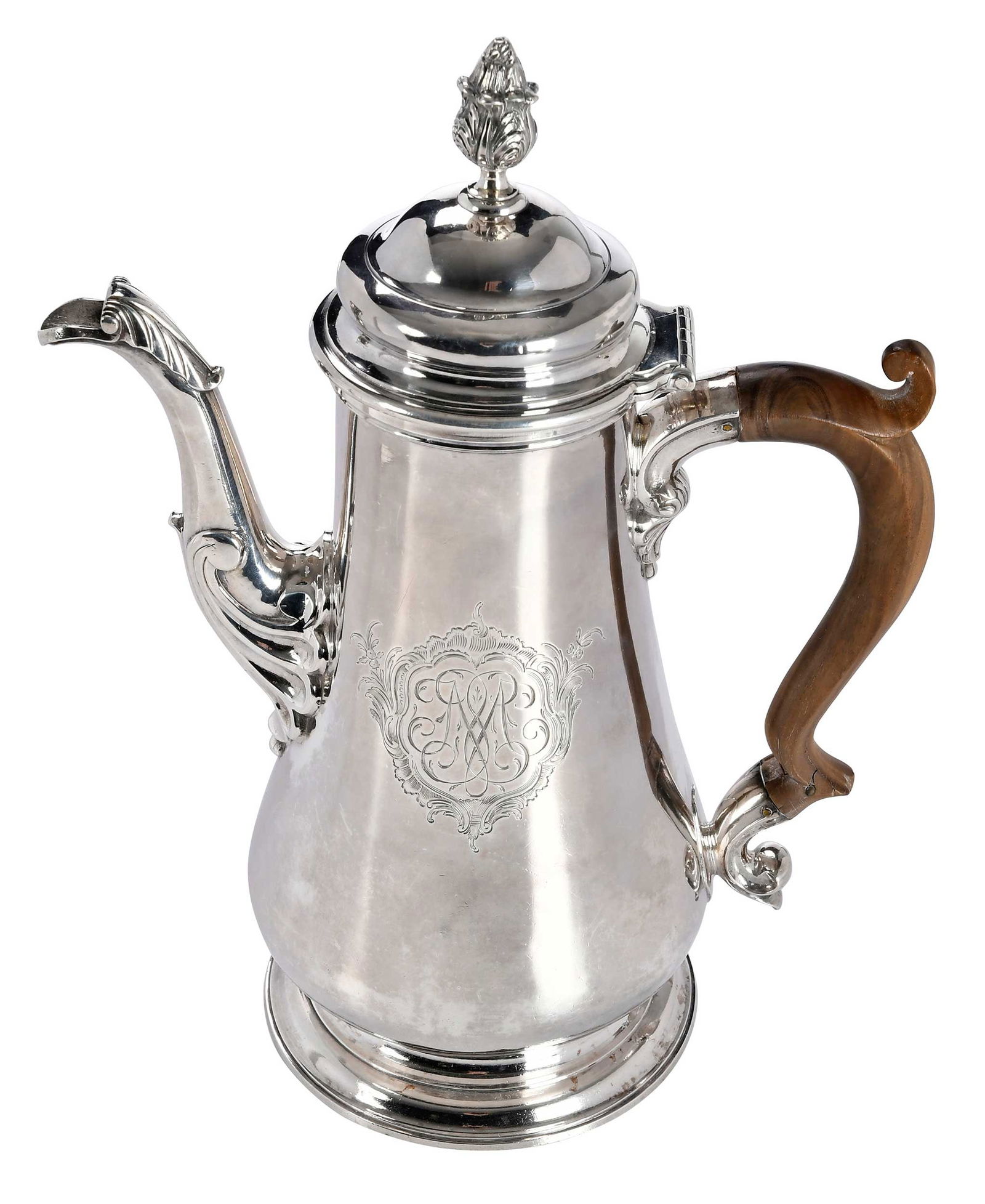 George II English Silver Coffee Pot (1 of 10)